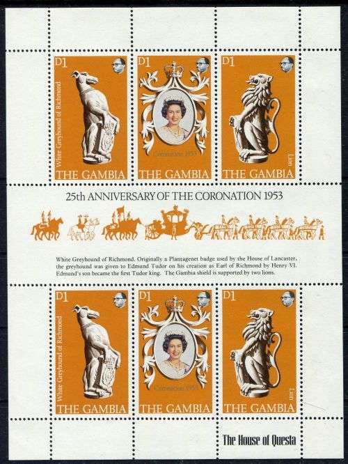 Gambia - Sheet - QEII 25th Anniversary of Coronation 1978 - MNH