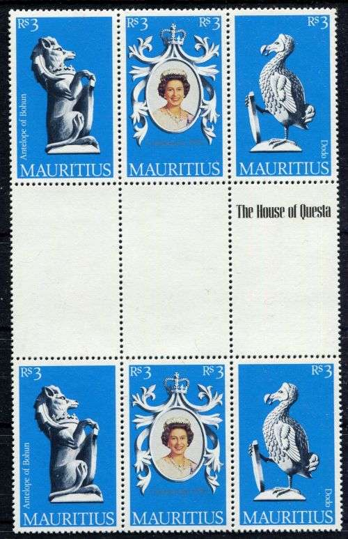 Mauritius - Gutter Block - QEII 25th Anniversary of Coronation 1978 - MNH