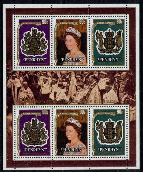 Penrhyn Island - Sheet - QEII 25th Anniversary of Coronation 1978 - MNH