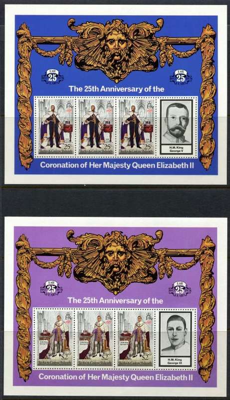 Turks and Caicos Islands - Sheets - QEII 25th Anniversary of Coronation 1978 - MNH