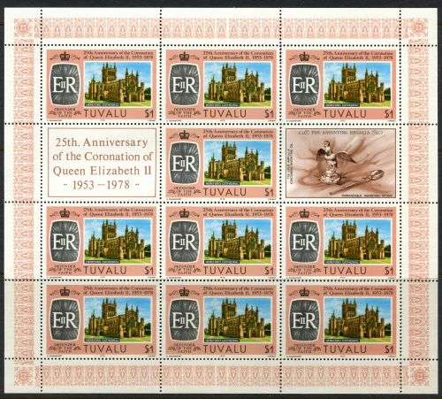 Tuvalu - Sheets - QEII 25th Anniversary of Coronation 1978 - MNH