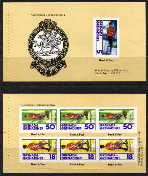 Grenadines of Grenada - 2 Booklet Panes - QEII 25th Anniversary of Coronation 1978