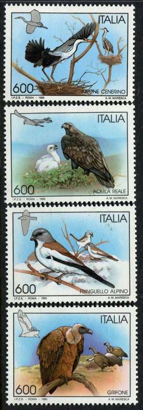 Italy - Birds - 1995 - MNH