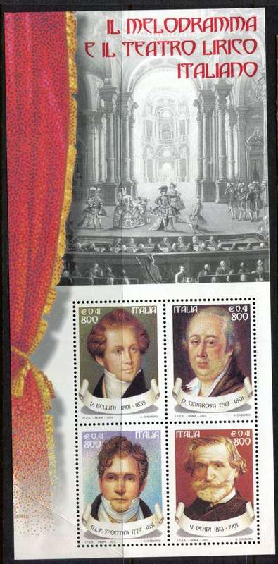 Italy - Miniature Sheet - 2001 - MNH - Fold