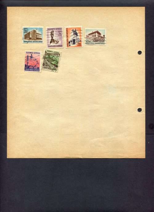 SWA - 24 Stamps Mounted(Hinged) on Both Sides of An Old Album Page