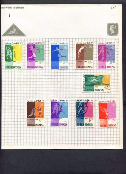 Sport - 10 Stamps Mounted(Hinged) on Album Page