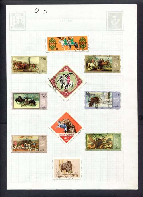 Sport - 10 Stamps Mounted(Hinged) on Album Page