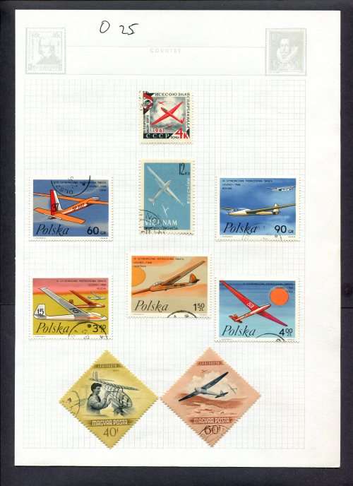 Sport - 9 Stamps Mounted(Hinged) on Album Page