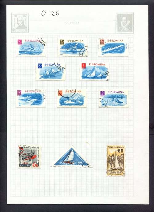 Sport - 11 Stamps Mounted(Hinged) on Album Page