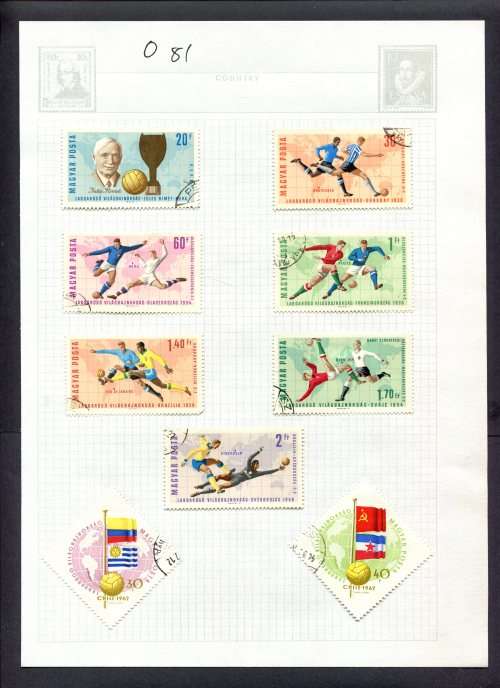 Sport - 9 Stamps Mounted(Hinged) on Album Page