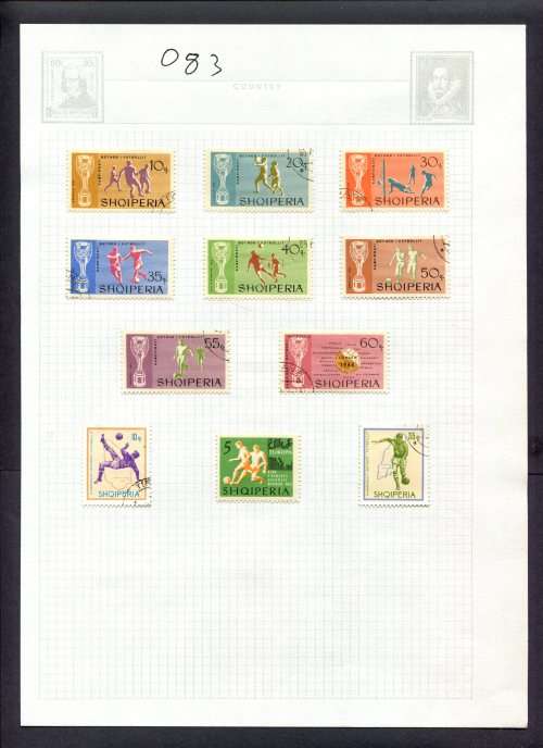 Sport - 11 Stamps Mounted(Hinged) on Album Page