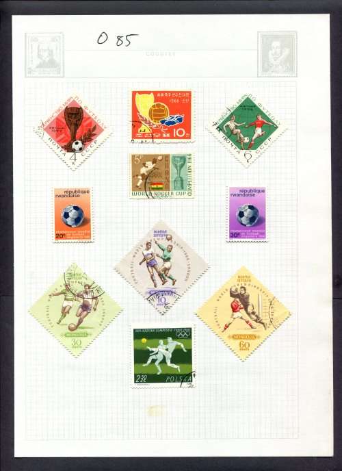 Sport - 10 Stamps Mounted(Hinged) on Album Page