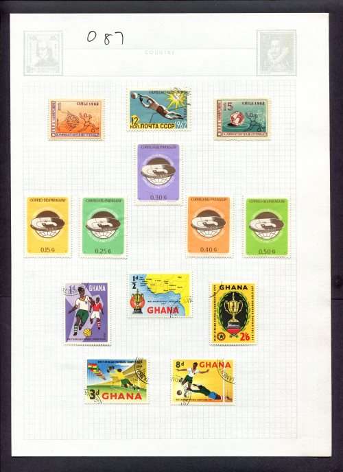 Sport - 13 Stamps Mounted(Hinged) on Album Page