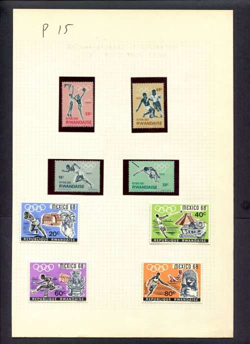 Sport - 8 Stamps Mounted(Hinged) on Album Page