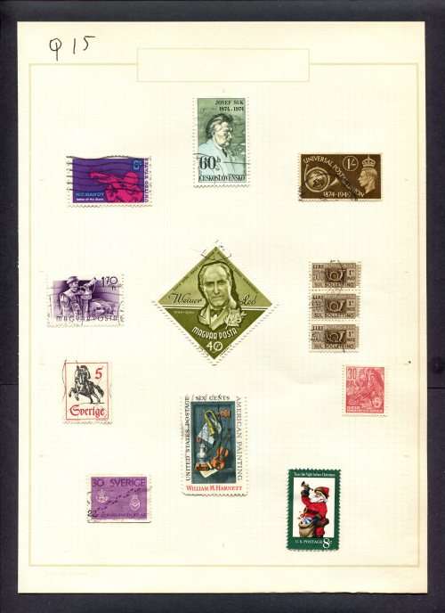 Music - 13 Stamps Mounted(Hinged) on Old Album Page