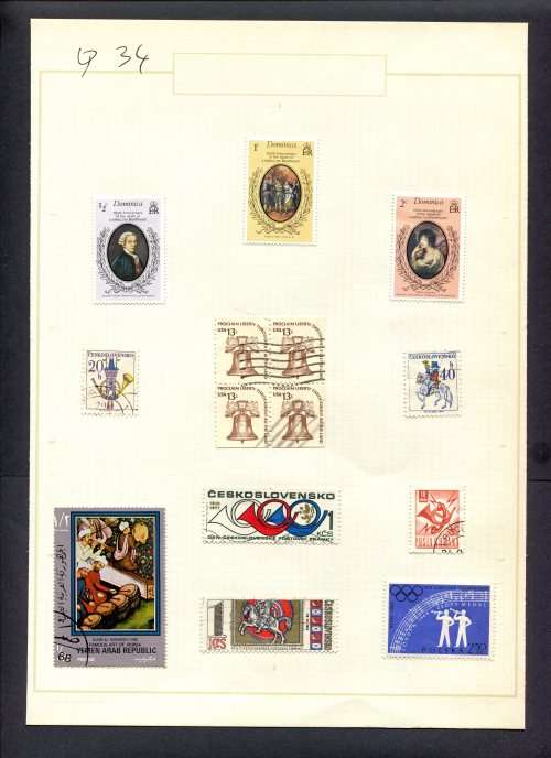 Music - 14 Stamps Mounted(Hinged) on Old Album Page