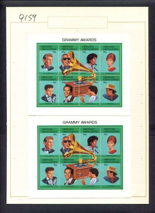 Music - 2 Miniature Sheets Mounted(Hinged) on Old Album Page