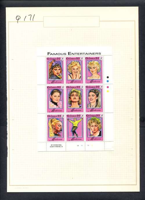 Music - 1 Miniature Sheet Mounted(Hinged) on Old Album Page