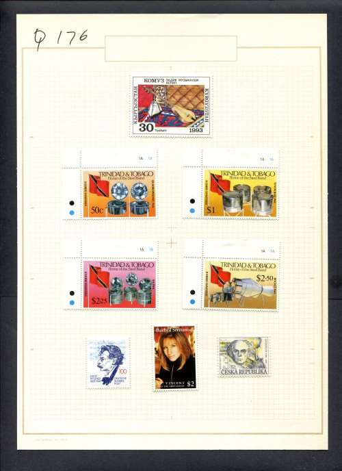 Music - 8 Stamps  Mounted(Hinged) on Old Album Page