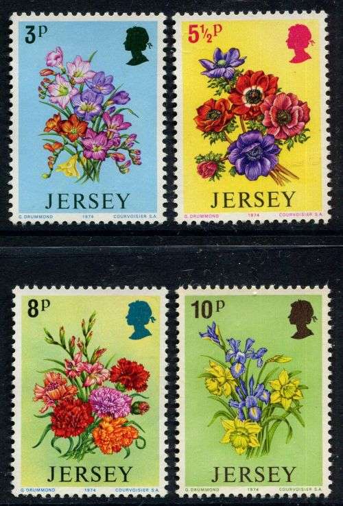 Jersey - Flowers - 1974 - MNH