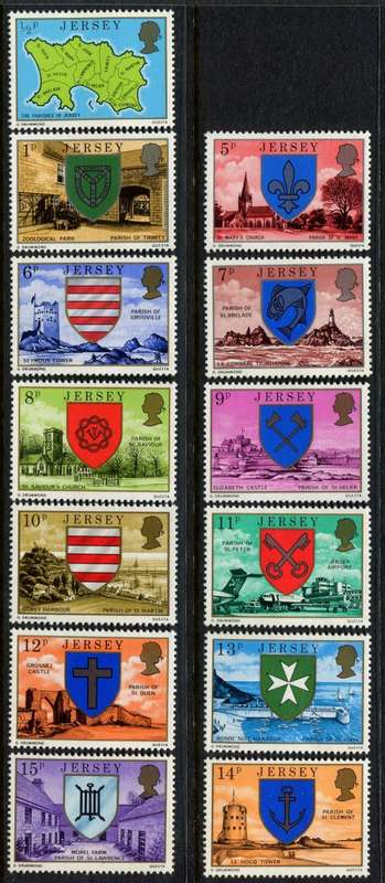 Jersey - 1976/80 set to 15p - MNH