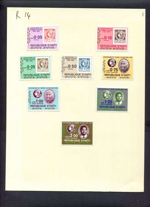 Stamps on Stamps - 8 Stamps Mounted(Hinged) on Album Page