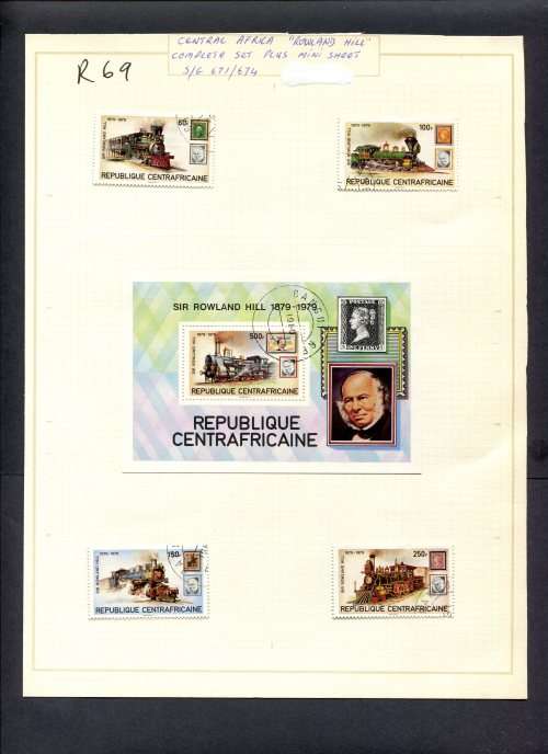Stamps on Stamps - 4 Stamps + 1 Miniature Sheet  Mounted(Hinged) on Album Page