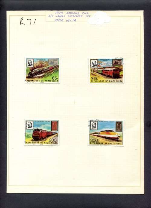 Stamps on Stamps - 4 Stamps  Mounted(Hinged) on Album Page