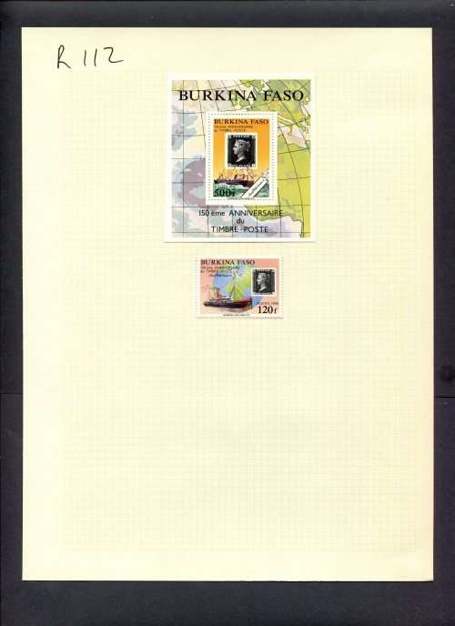 Stamps on Stamps - 1 Stamp + 1 Miniature Sheet  Mounted(Hinged) on Album Page