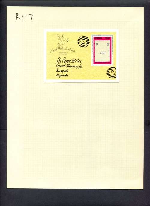Stamps on Stamps - 1 Miniature Sheet  Mounted(Hinged) on Album Page