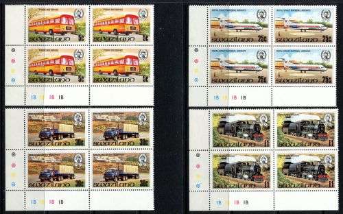 Swaziland - Set of 4 Control Blocks of 4 - 1981 - MNH