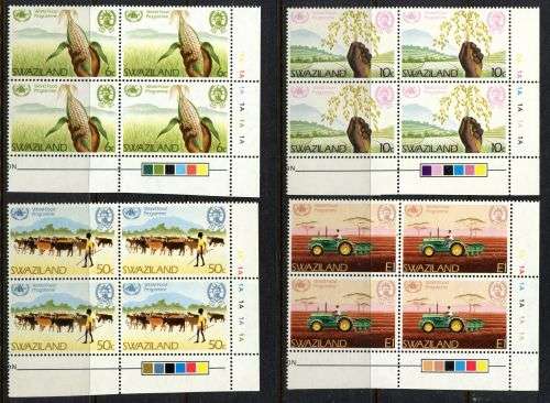 Swaziland - Set of 4 Control Blocks of 4 - 1983 - MNH