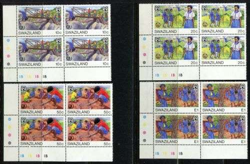 Swaziland - Set of 4 Control Blocks of 4 - 1985 - MNH