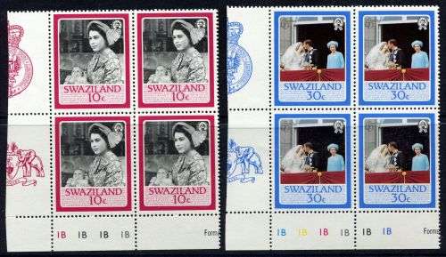 Swaziland - Set of 5 Control Blocks of 4 - 1986 - MNH