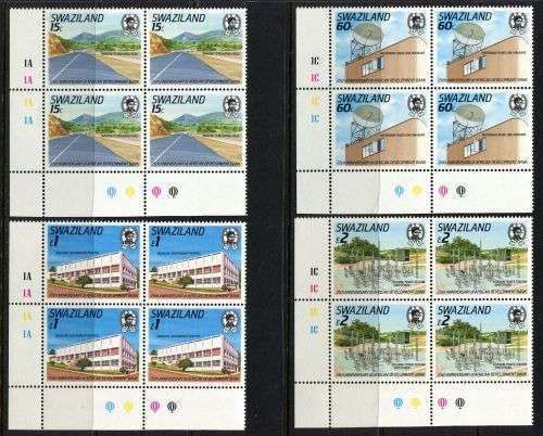 Swaziland - Set of 4 Control Blocks of 4 - 1989 - MNH