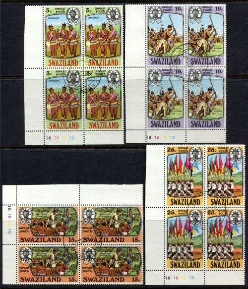 Swaziland - Set of 4 Control Blocks of 4 - 1975 - Used(CTO)