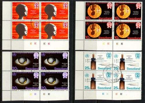 Swaziland - Set of 4 Control Blocks of 4 - 1976 - Used(CTO)