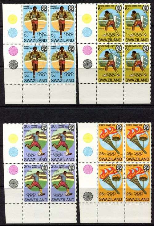 Swaziland - Set of 4 Control Blocks of 4 - 1976 - Used(CTO)