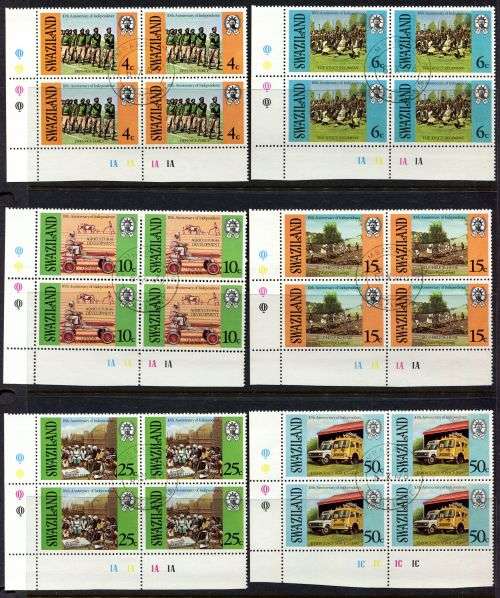 Swaziland - Set of 6 Control Blocks of 4 - 1978 - Used(CTO)
