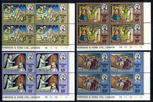 Swaziland - Set of 4 Control Blocks of 4 - 1978 - Used(CTO)