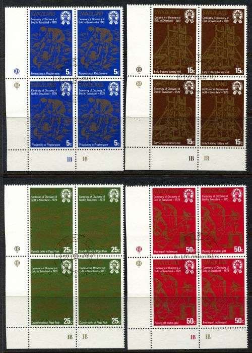 Swaziland - Set of 4 Control Blocks of 4 - 1979 - Used(CTO)