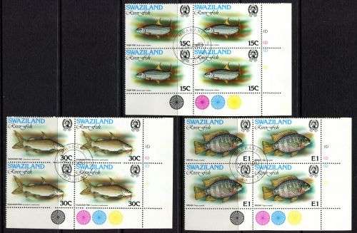 Swaziland - Set of 5 Control Blocks of 4 - 1980 - Used(CTO)
