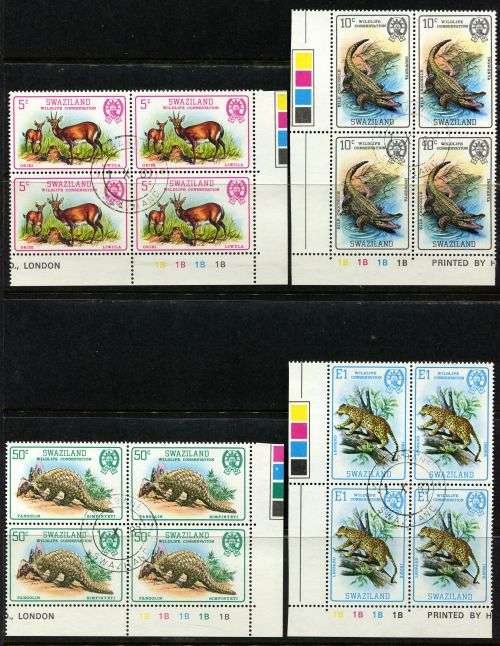 Swaziland - Set of 4 Control Blocks of 4 - 1980 - Used(CTO)