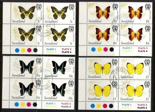 Swaziland - Set of 4 Control Blocks of 4 - 1982 - Used(CTO)