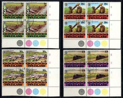 Swaziland - Set of 4 Control Blocks of 4 - 1982 - Used(CTO)