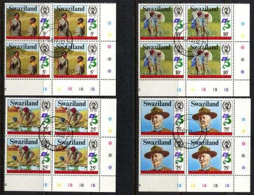 Swaziland - Set of 4 Control Blocks of 4 - 1982 - Used(CTO)