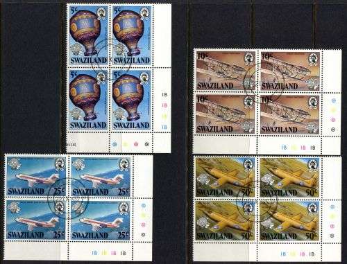 Swaziland - Set of 4 Control Blocks of 4 - 1983 - Used(CTO)