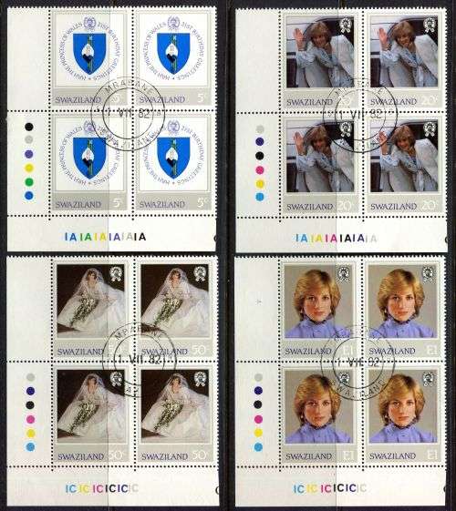 Swaziland - Set of 4 Control Blocks of 4 - 1982 - Used(CTO)