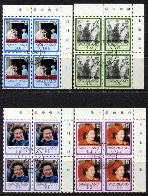 Swaziland - Set of 4 Control Blocks of 4 - 1987 - Used(CTO)