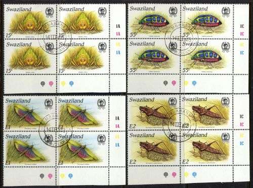 Swaziland - Set of 4 Control Blocks of 4 - 1988 - Used(CTO)
